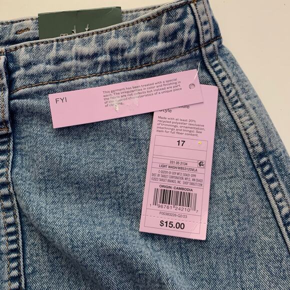 WILD‎ FABLE Denim Super High-Rise 3.5" Inseam Jean Shorts Size 17 - NWT - Picture 8 of 10